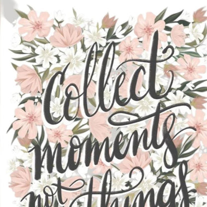 Set Of Two "Collect Moments Not Things" White Framed Wall Art HomeRoots
