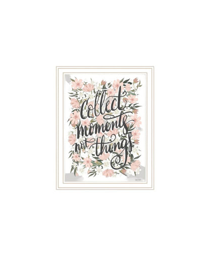 Set Of Two "Collect Moments Not Things" White Framed Wall Art HomeRoots