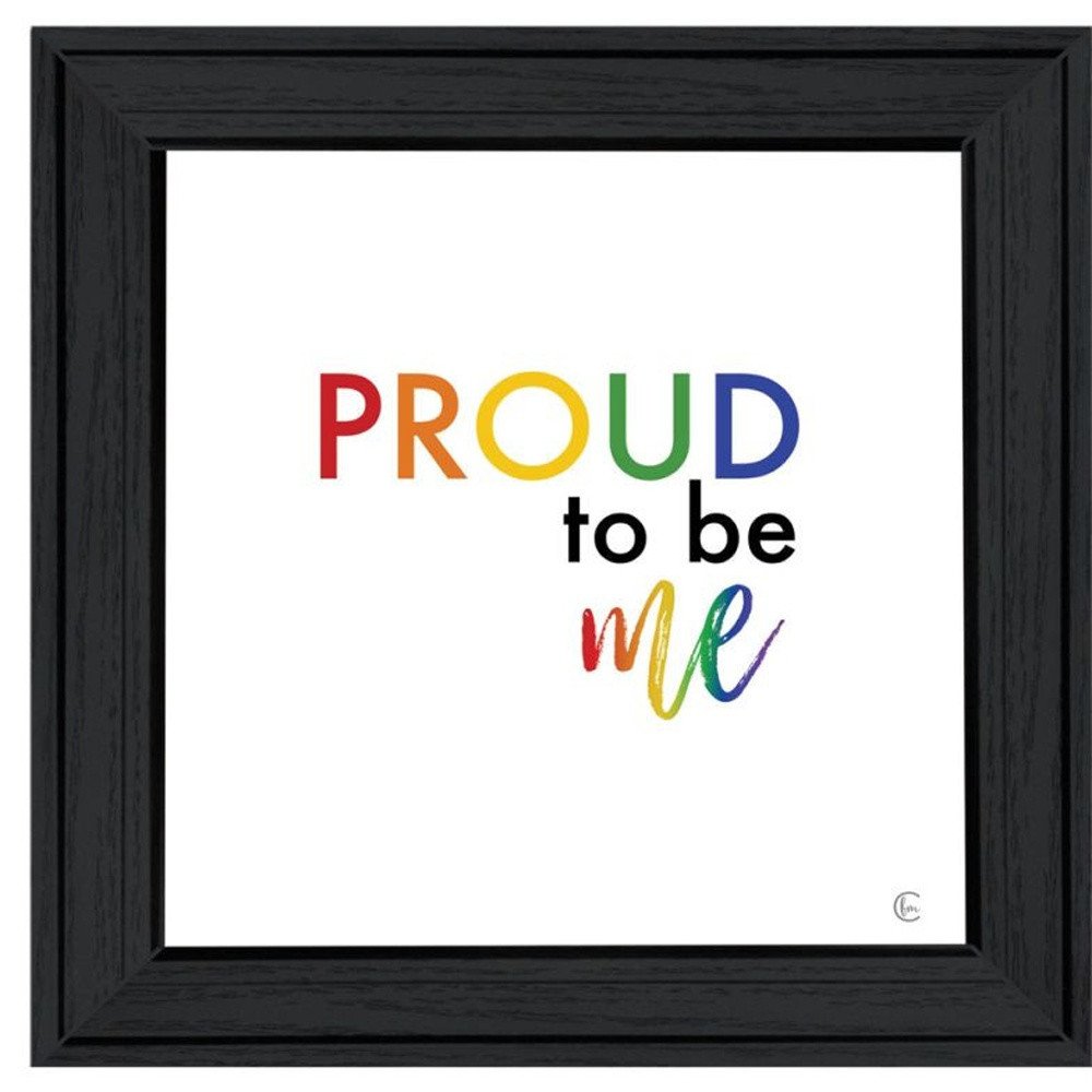 Set Of Two Pride And Proud of Yourself and Others! Black Framed Wall Art HomeRoots