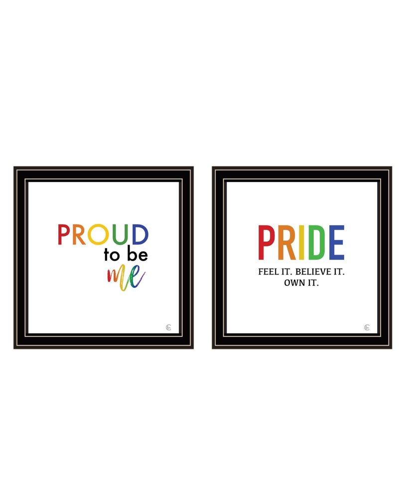 Set Of Two Pride And Proud of Yourself and Others! Black Framed Wall Art HomeRoots