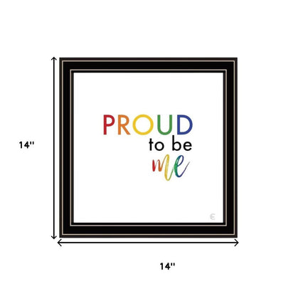 Set Of Two Pride And Proud of Yourself and Others! Black Framed Wall Art HomeRoots