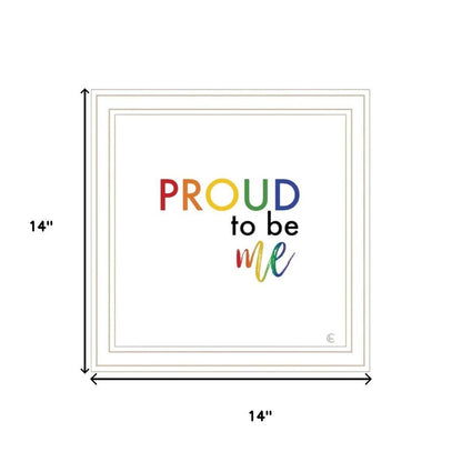 Set Of Two Pride And Proud of Yourself and Others! White Framed Wall Art HomeRoots