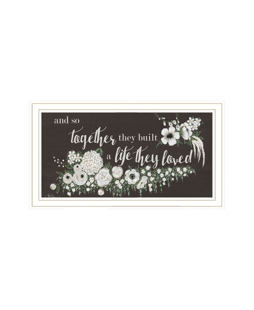 Set Of Two "Together They Built Love" White Framed Wall Art HomeRoots