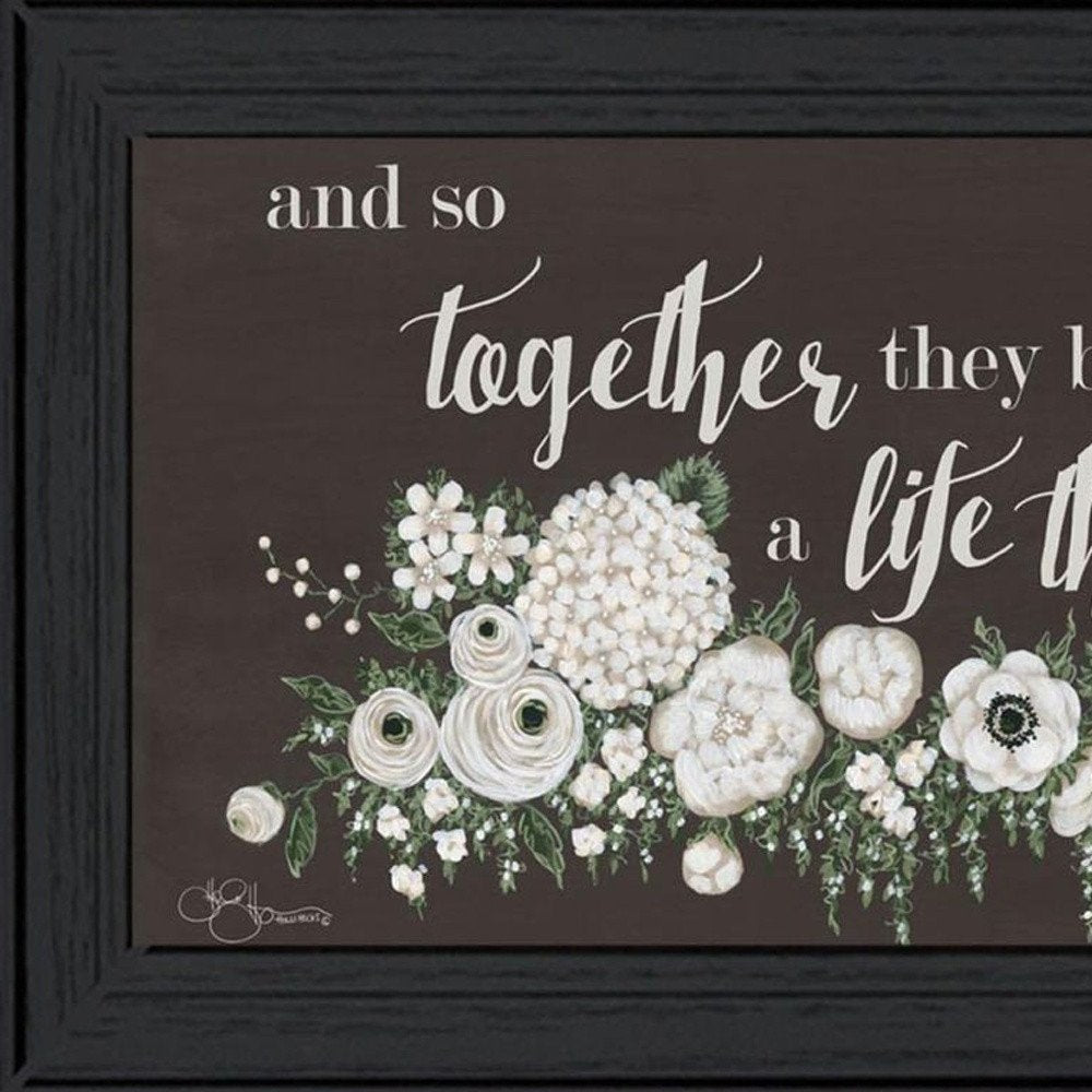 Set Of Two "Together They Built Love" Black Framed Wall Art — view 3