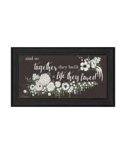 Set Of Two "Together They Built Love" Black Framed Wall Art HomeRoots