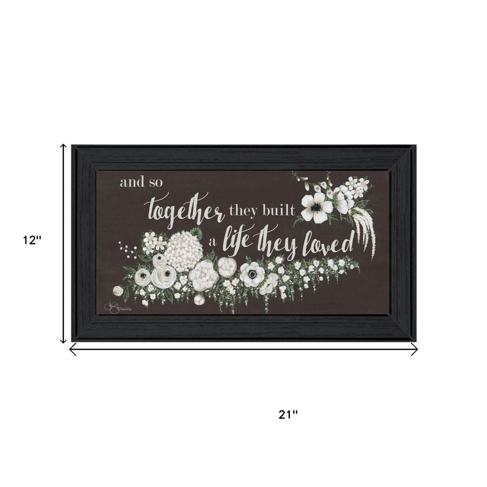 Set Of Two "Together They Built Love" Black Framed Wall Art HomeRoots