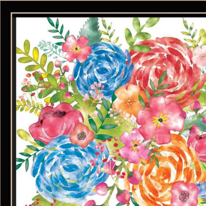 Set Of Three "Live Life in FULL Bloom!" Black Framed Wall Art HomeRoots