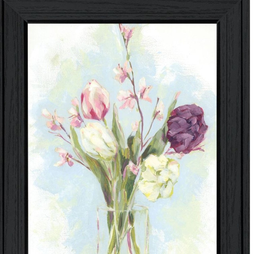 Set Of Two "Flowers from the Farm" Black Framed Wall Art HomeRoots