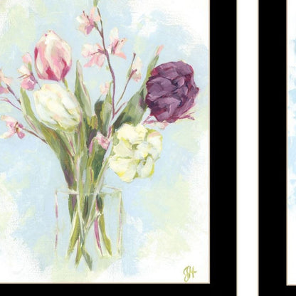 Set Of Two "Flowers from the Farm" Black Framed Wall Art HomeRoots