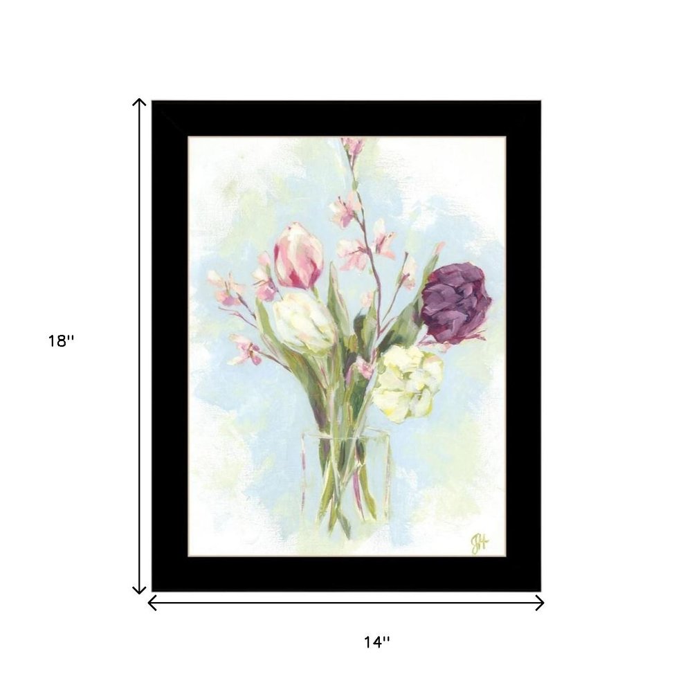 Set Of Two "Flowers from the Farm" Black Framed Wall Art HomeRoots