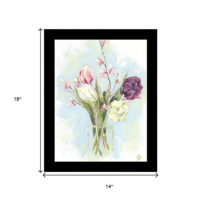Set Of Two "Flowers from the Farm" Black Framed Wall Art HomeRoots