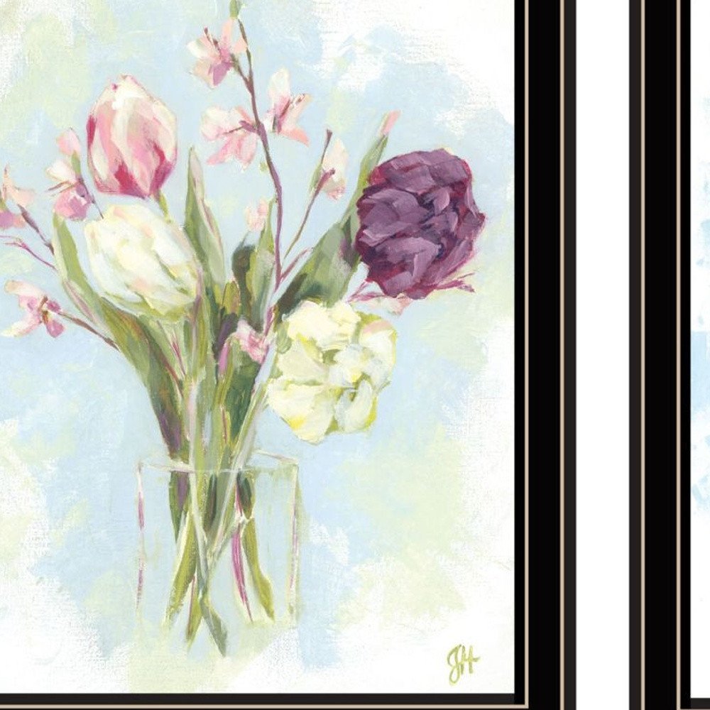 Set Of Two "Flowers from the Farm" Black Framed Wall Art — view 2