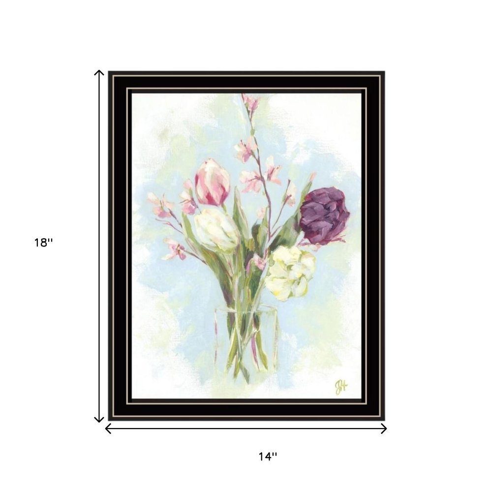 Set Of Two "Flowers from the Farm" Black Framed Wall Art HomeRoots