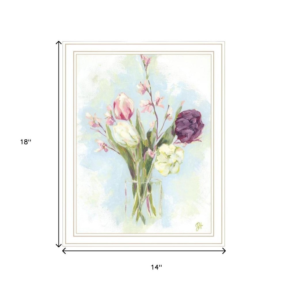 Set Of Two "Flowers from the Farm" White Framed Wall Art HomeRoots