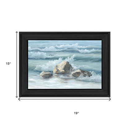 Set Of Two Steadfast in the Waves Black Framed Wall Art HomeRoots
