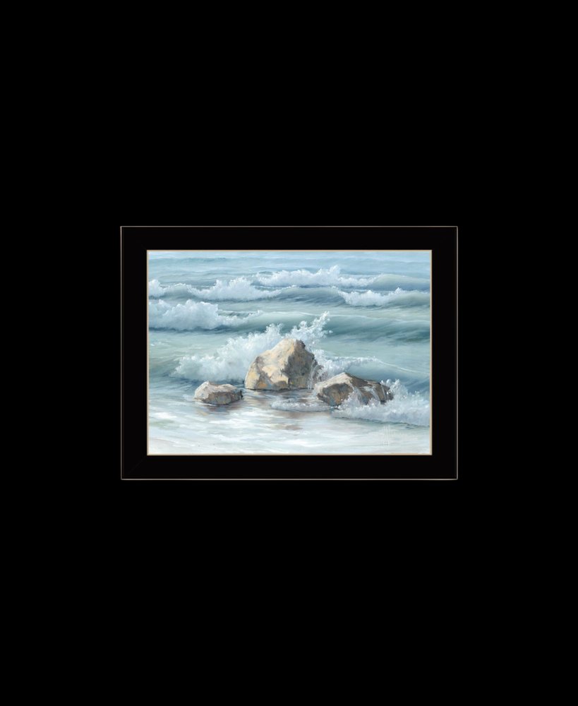 Set Of Two Steadfast in the Waves Black Framed Wall Art HomeRoots