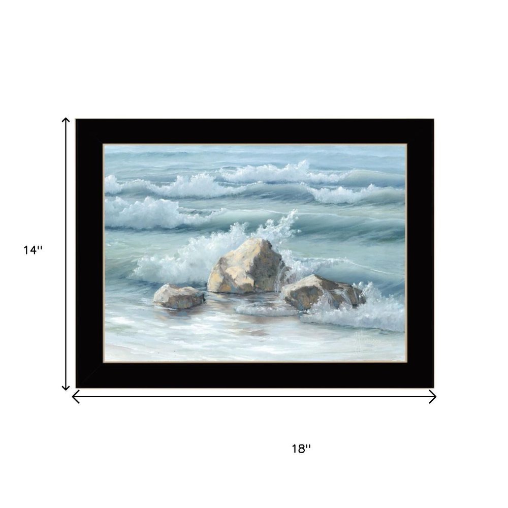 Set Of Two Steadfast in the Waves Black Framed Wall Art HomeRoots