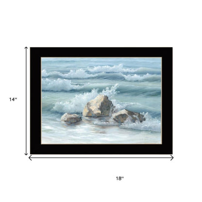 Set Of Two Steadfast in the Waves Black Framed Wall Art HomeRoots