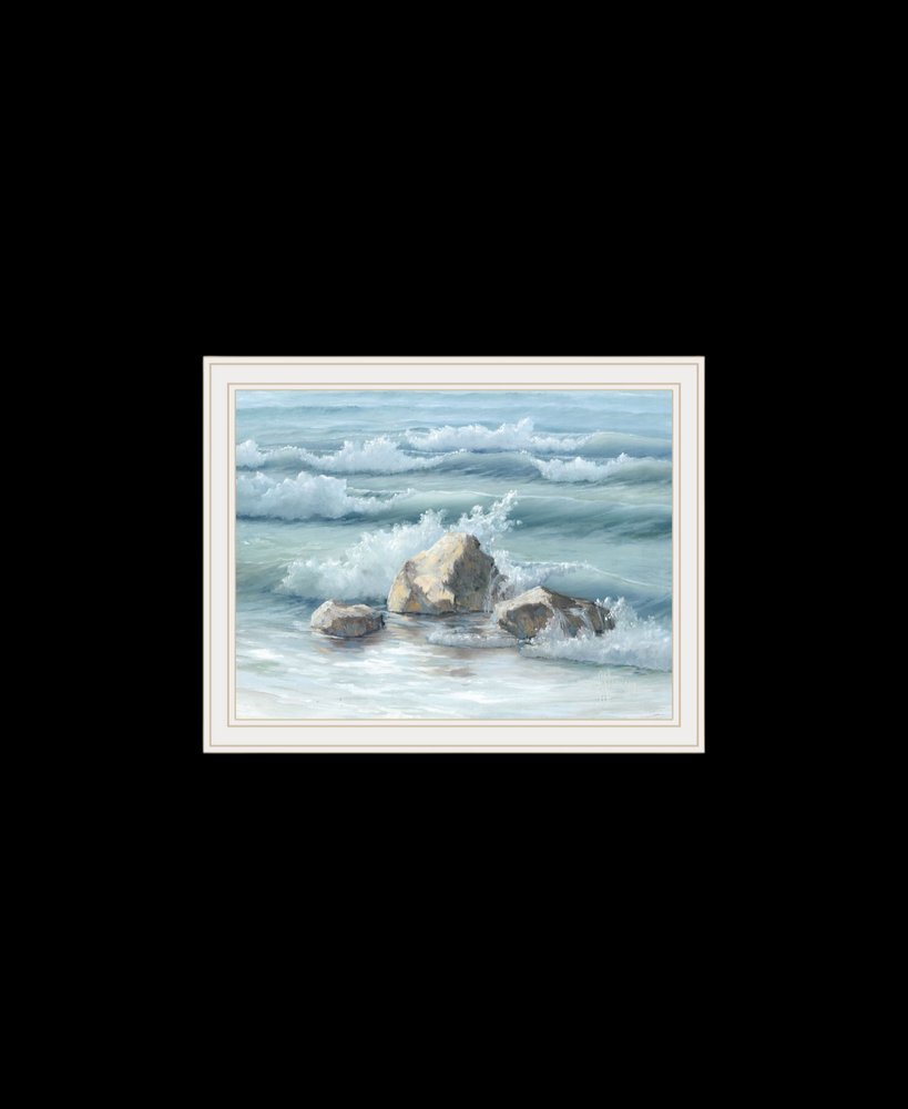 Set Of Two Steadfast in the Waves White Framed Wall Art — view 5