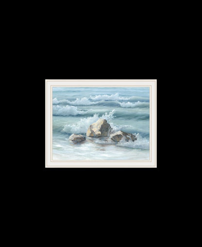 Set Of Two Steadfast in the Waves White Framed Wall Art HomeRoots