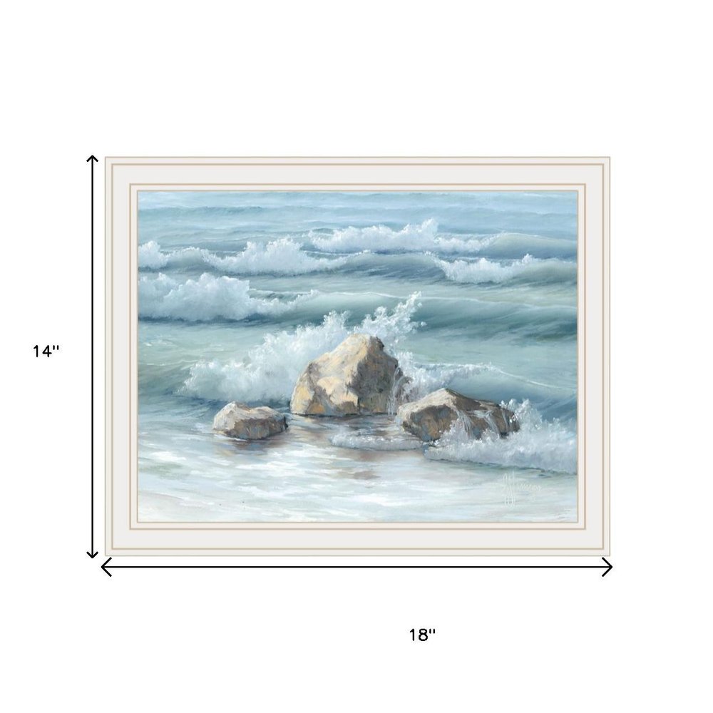 Set Of Two Steadfast in the Waves White Framed Wall Art — view 6