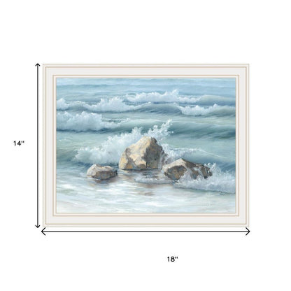Set Of Two Steadfast in the Waves White Framed Wall Art HomeRoots