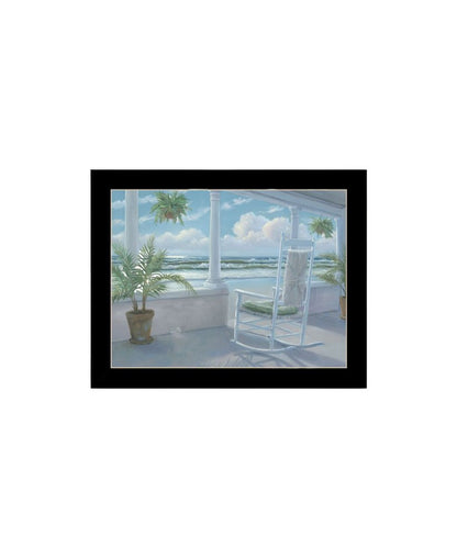 Set Of Two Coastal Porch Relaxing Black Framed Wall Art HomeRoots