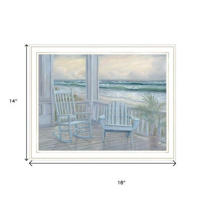 Set Of Two Coastal Porch Relaxing White Framed Wall Art HomeRoots