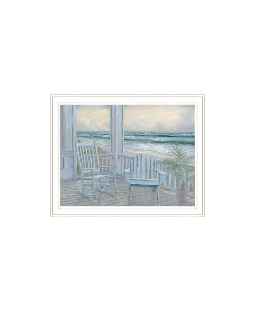 Set Of Two Coastal Porch Relaxing White Framed Wall Art — view 5