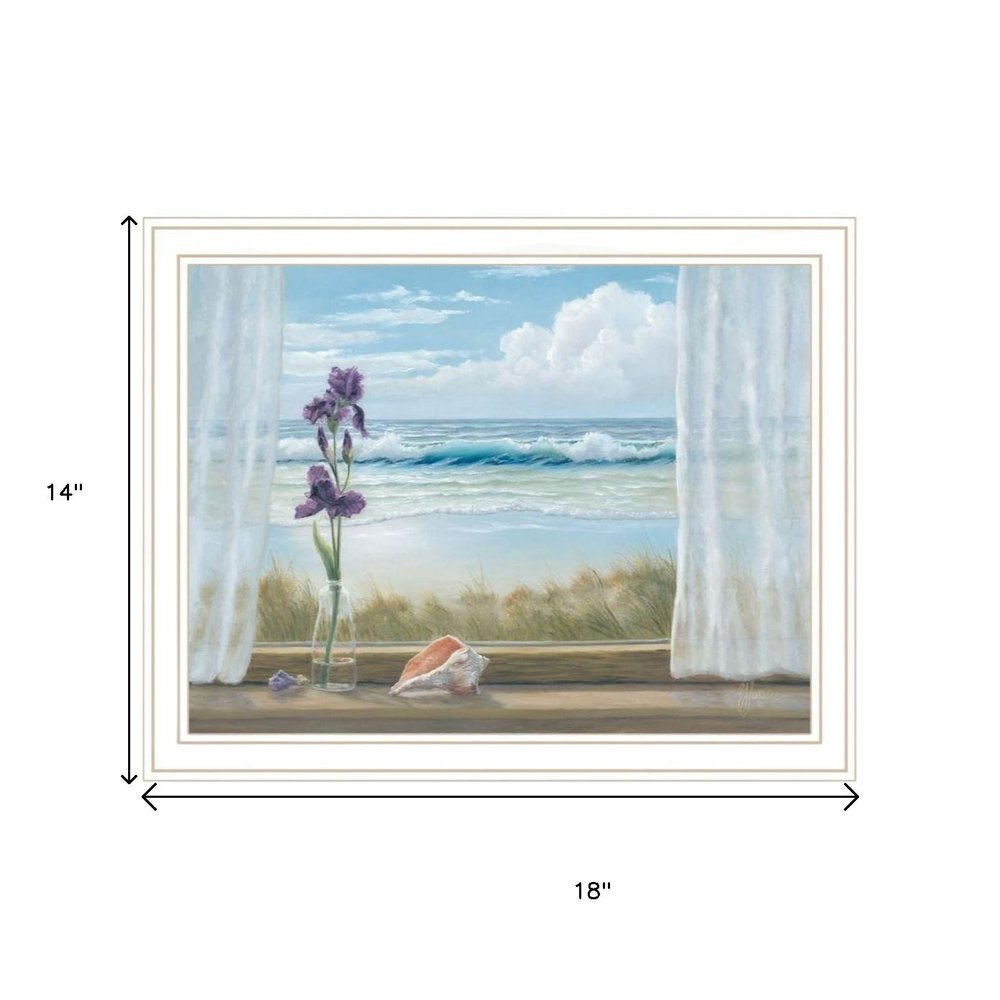 Set Of Two Lighthouse at Sunset White Framed Wall Art