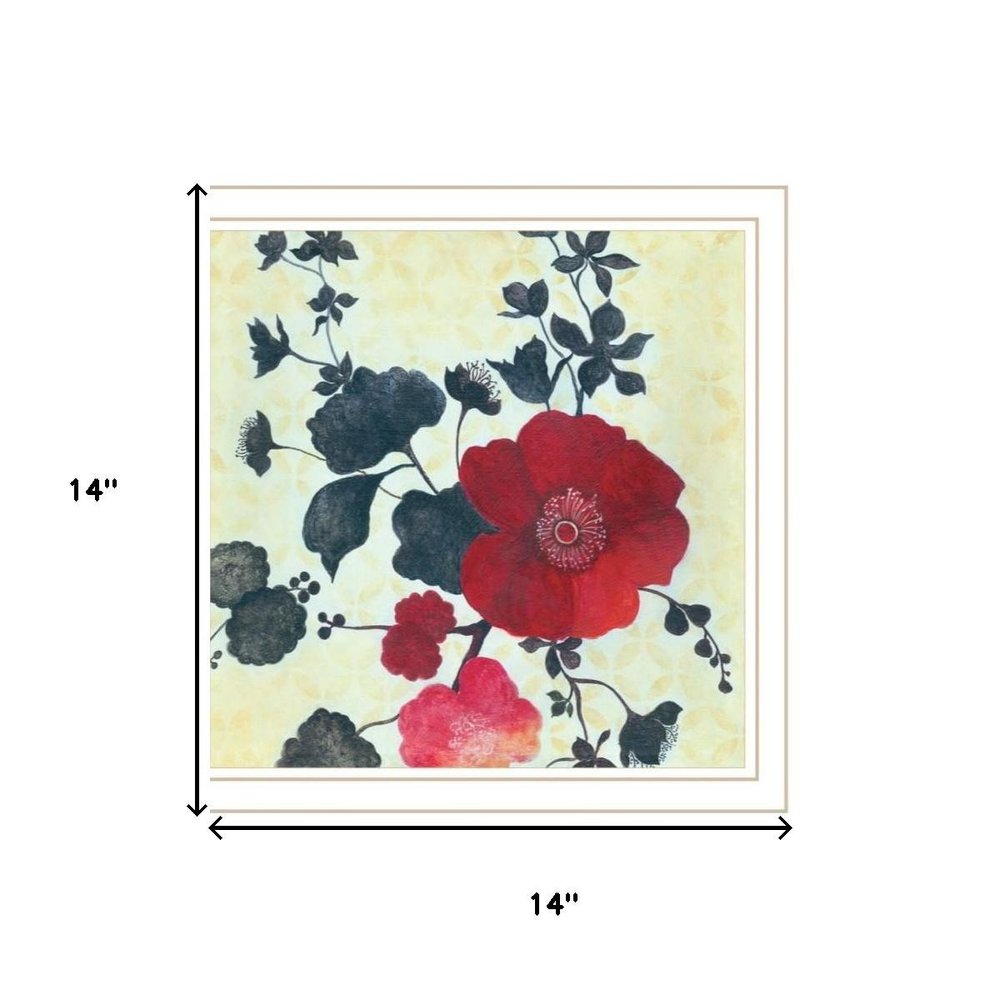 Set Of Two Japanese Blossoms I White Framed Wall Art HomeRoots