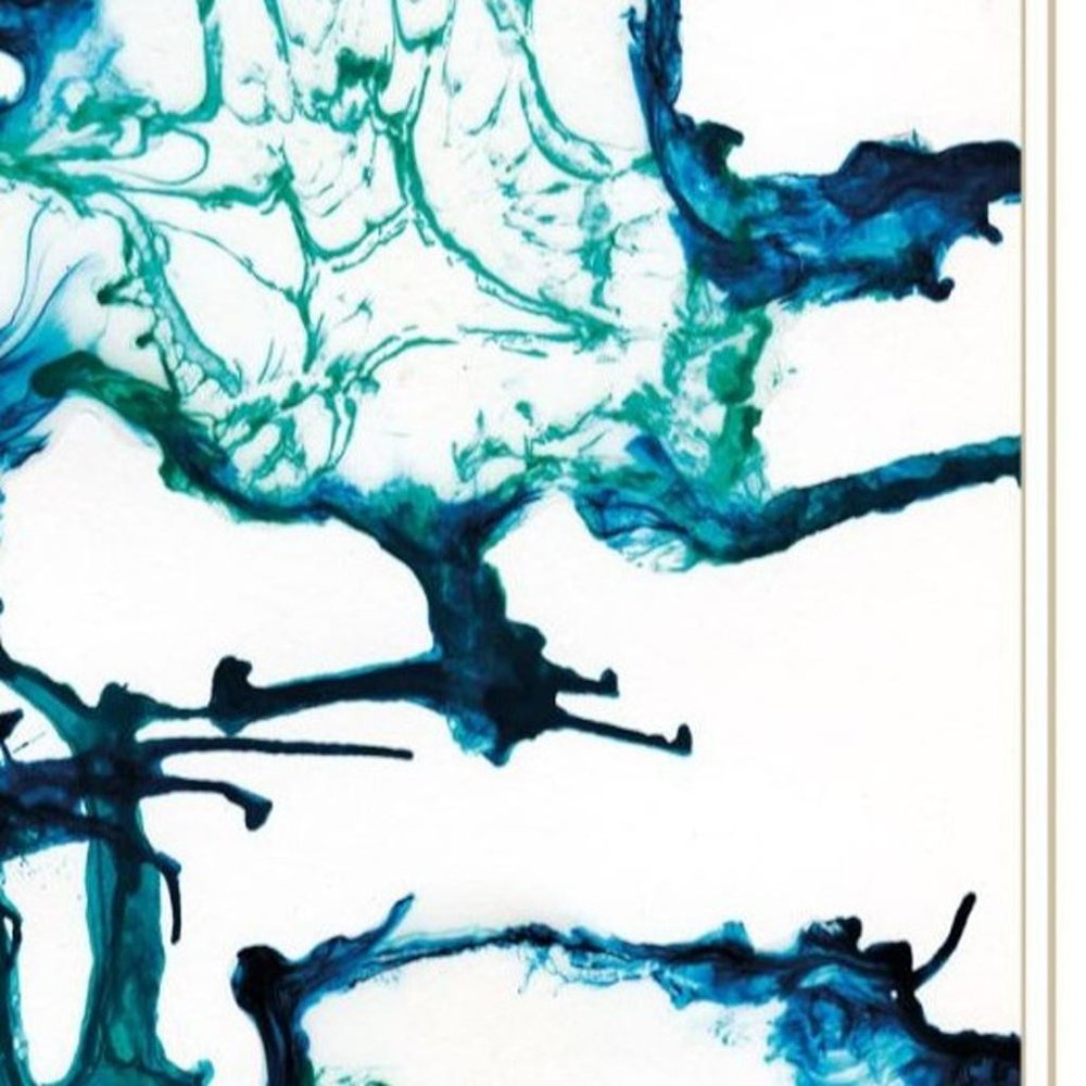 Set Of Two Abstract Ocean Living White Framed Wall Art — view 5