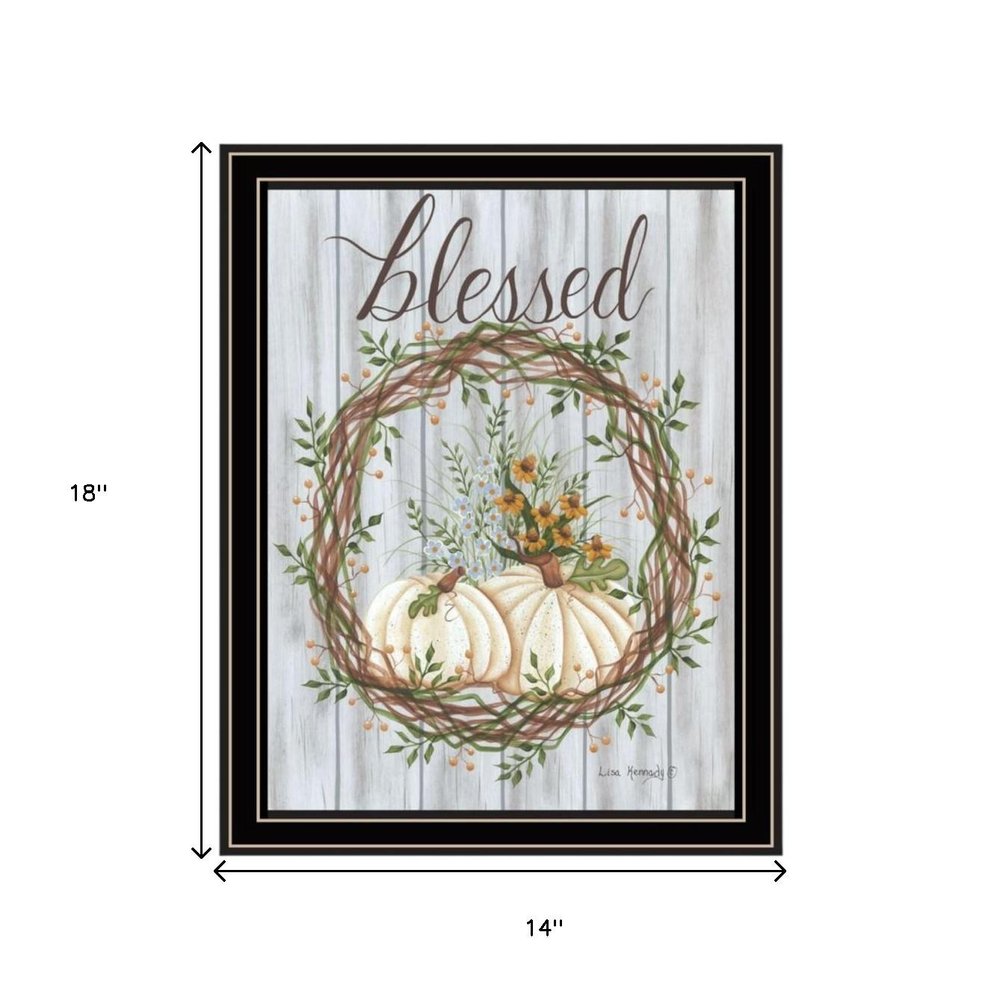 Set Of Two Thankful and Blessed for the Fall Black Framed Wall Art — view 7