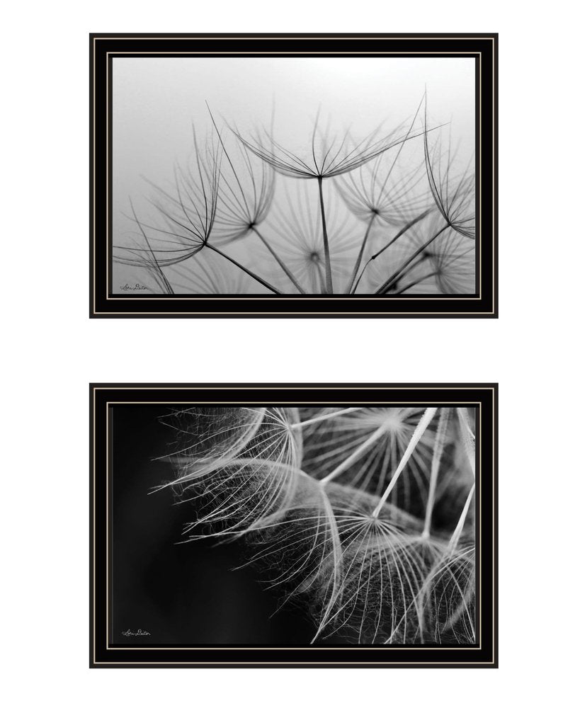 Set Of Two "Delicate Beauty and Love" Black Framed Wall Art