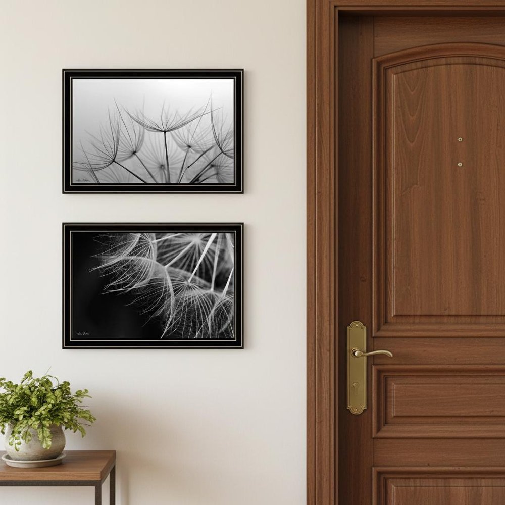 Set Of Two "Delicate Beauty and Love" Black Framed Wall Art — view 4