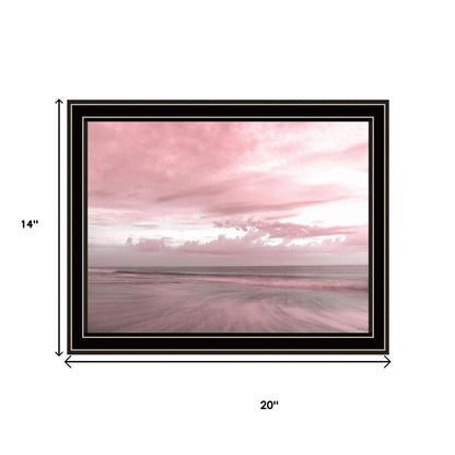 Set Of Two "Yes And believe it! Pink Beach sand" Black Framed Wall Art