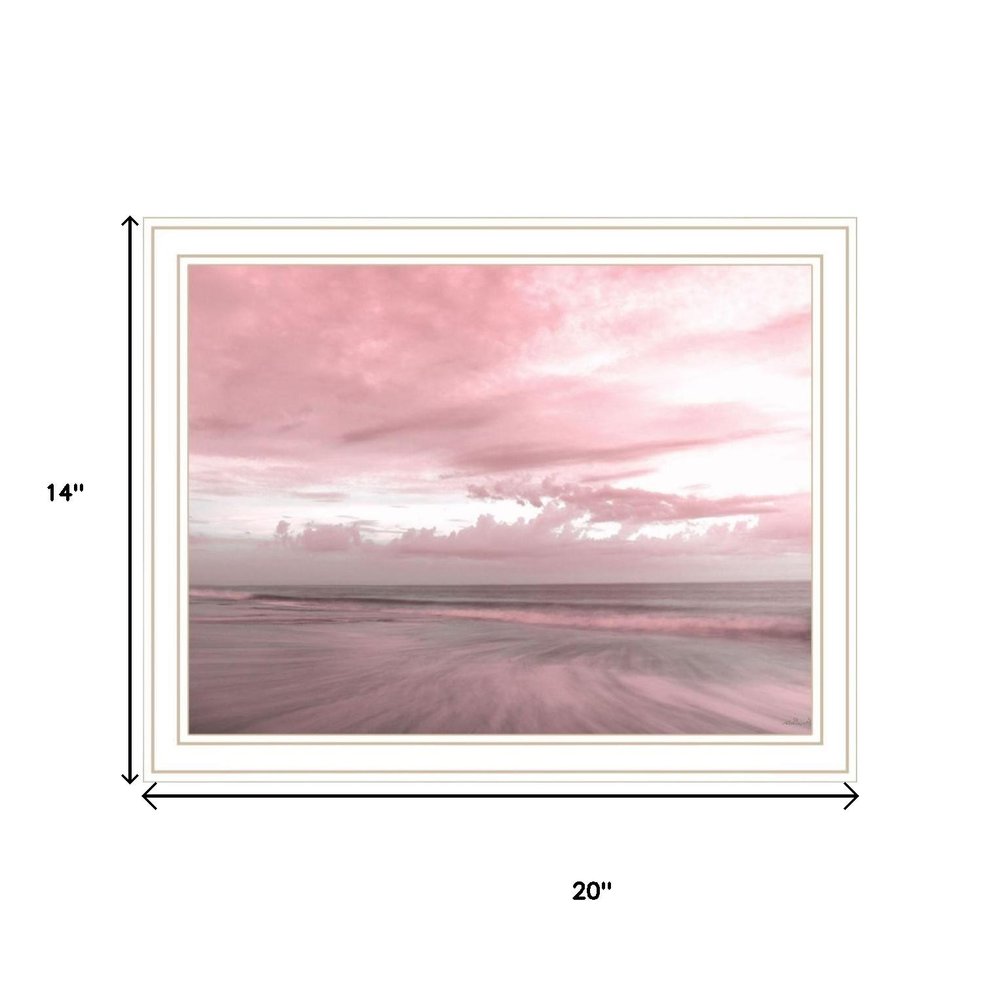 Set Of Two "Yes believe it! Pink Beach sand" White Framed Wall Art — view 6
