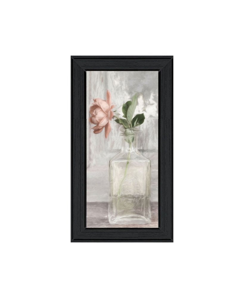 Set Of Two Cottage Peach Rose Black Framed Wall Art — view 5