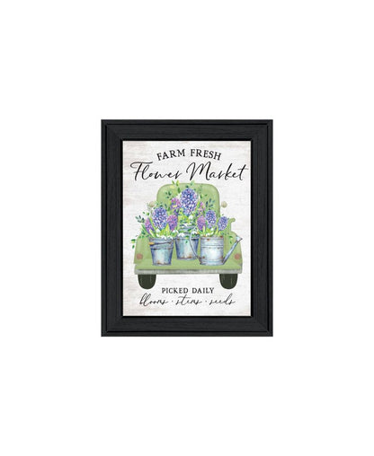 Set Of Two Bloom Where You Are Planted Black Framed Wall Art