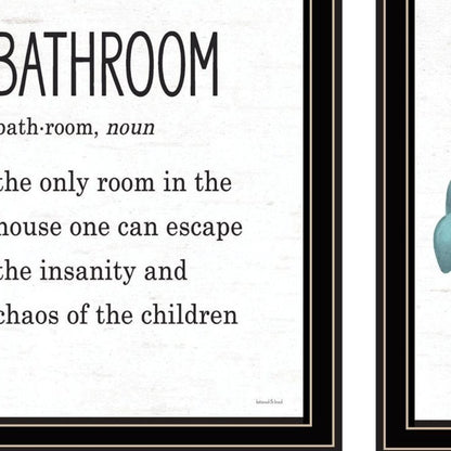 Set Of Two The Royal Flush Toilet Paper Co. ! Black Framed Bathroom Wall Art