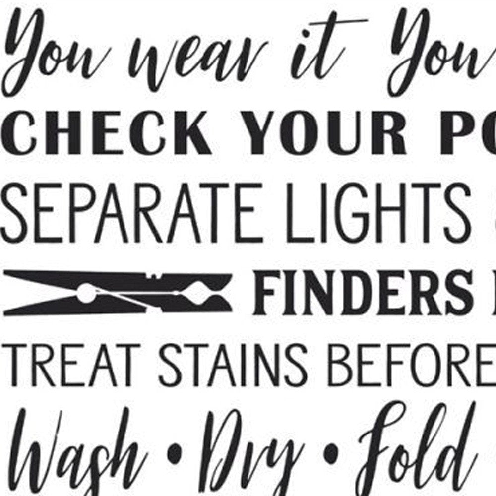 Set Of Two Laundry Rules And Schedules White Framed Laundry Wall Art — view 2