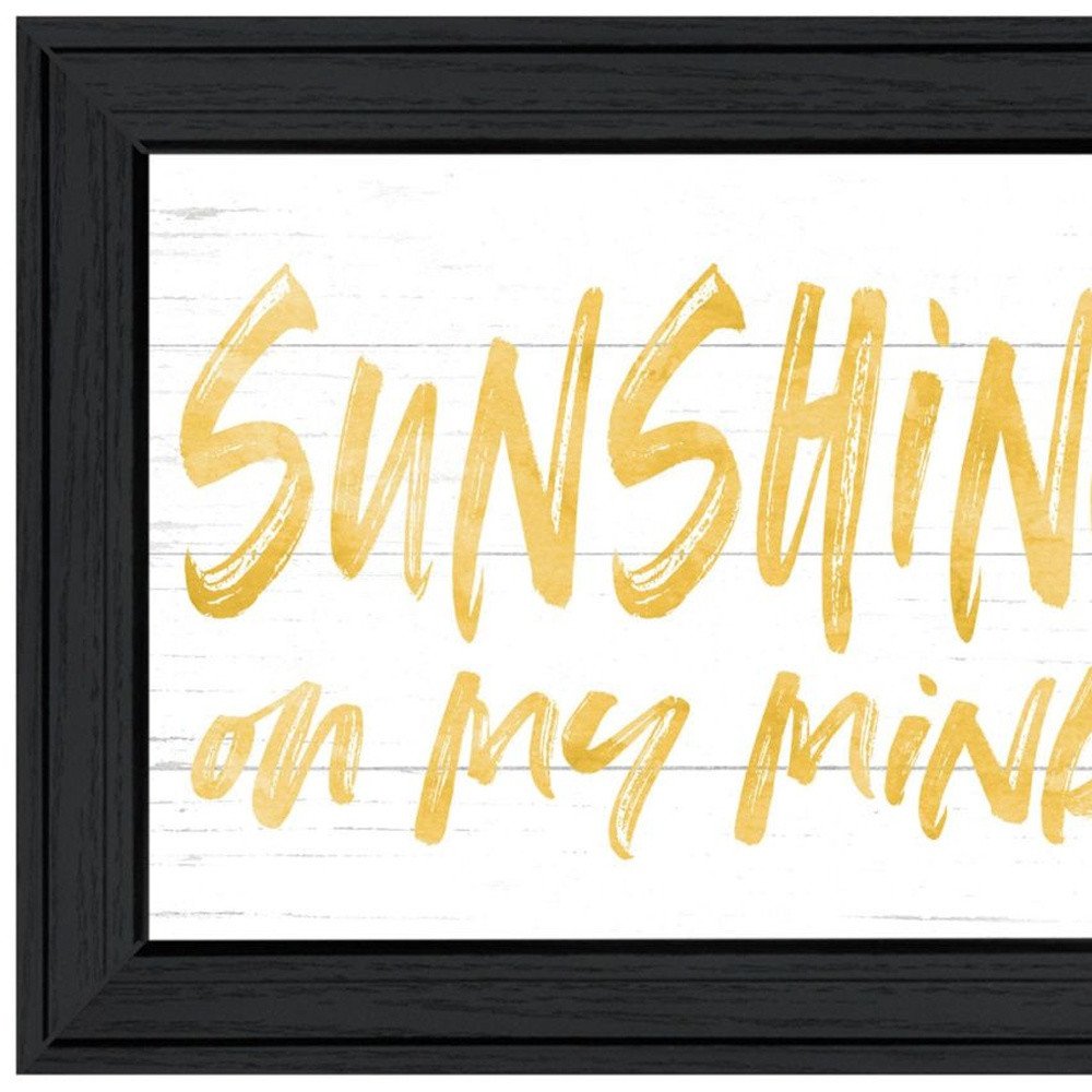 Set Of Two Fun in the Sun-Sunshine on my Mind Black Framed Wall Art