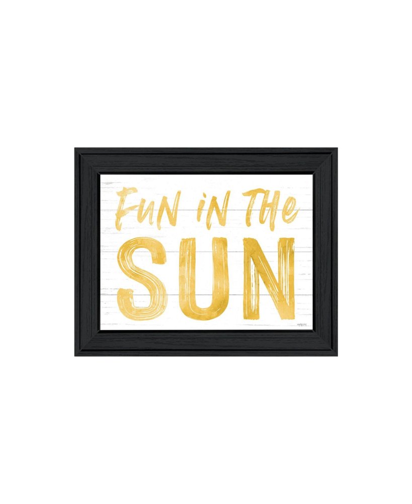 Set Of Two Fun in the Sun-Sunshine on my Mind Black Framed Wall Art