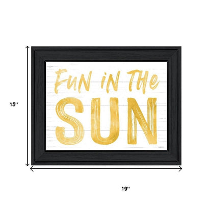 Set Of Two Fun in the Sun-Sunshine on my Mind Black Framed Wall Art