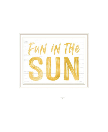 Set Of Two Fun in the Sun-Sunshine on my Mind White Framed Wall Art