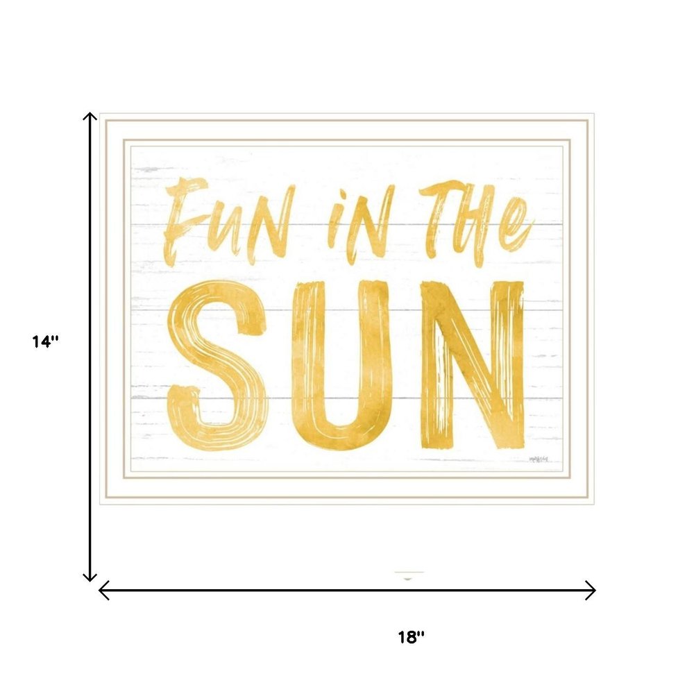 Set Of Two Fun in the Sun-Sunshine on my Mind White Framed Wall Art — view 6