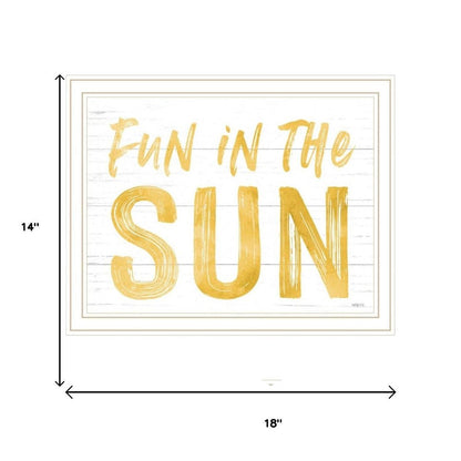 Set Of Two Fun in the Sun-Sunshine on my Mind White Framed Wall Art