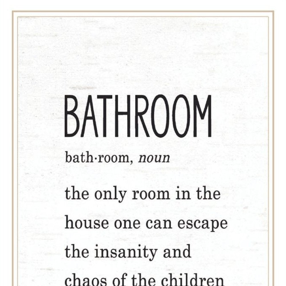 Set Of Two HERD THAT! White Framed Bathroom Wall Art