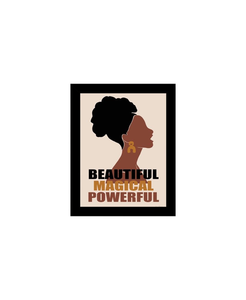 Set Of Two Black is Beautiful Black Framed Wall Art — view 4