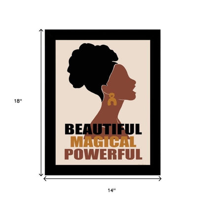 Set Of Two Black is Beautiful Black Framed Wall Art HomeRoots